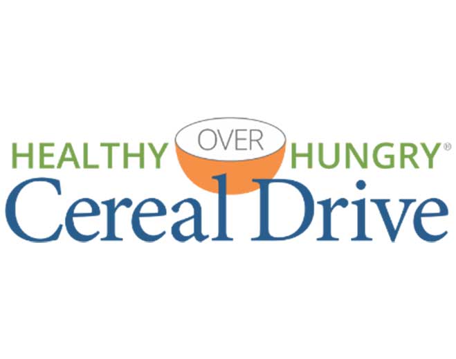 Healthy Over Hungry cereal drive campaign logo