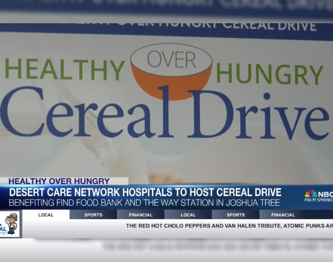 Healthy Over Hungry cereal drive