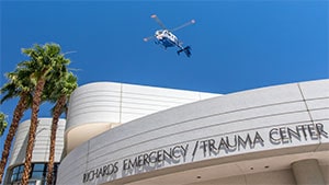 Helicopter at hospital